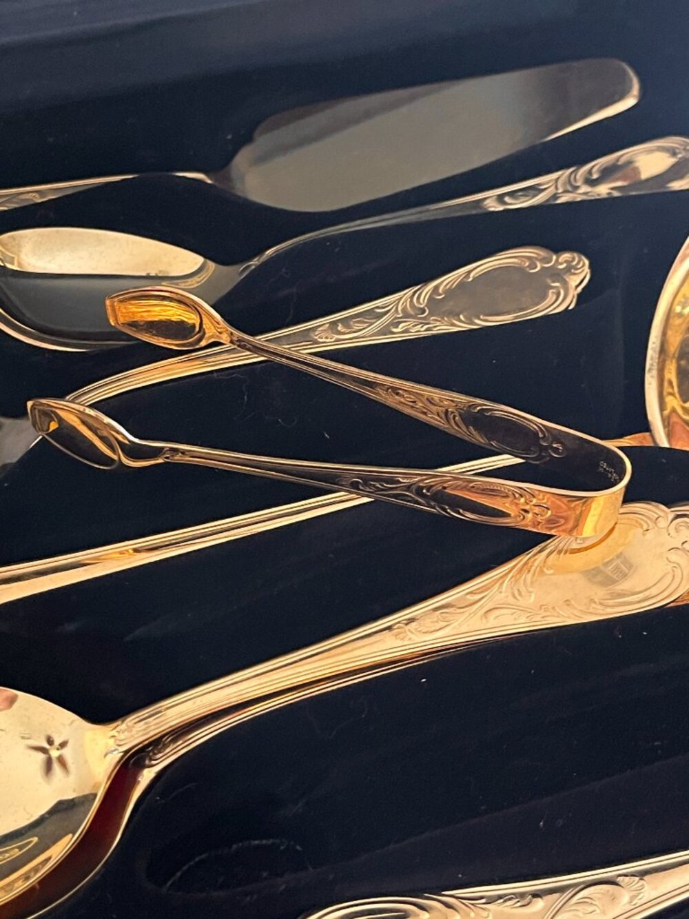 Soligen Gold Flatware Cutlery Full Set 70 Pc Germany Vintage In Case Used Once - Picture 10 of 15